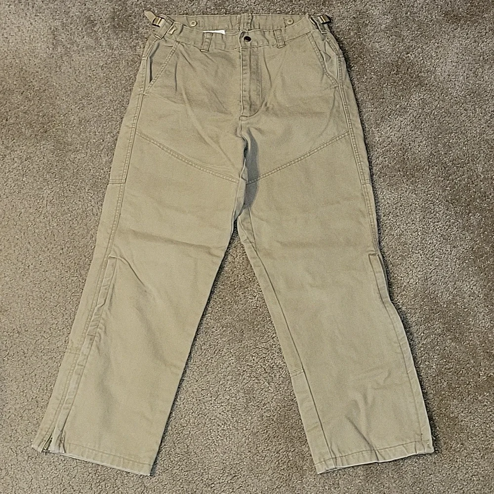 COLOMBIA OUTDOOR JEANS ZIPPER BOTTOMS ADJUSTABLE WAIST DOUBLE KNEE STYLE 34